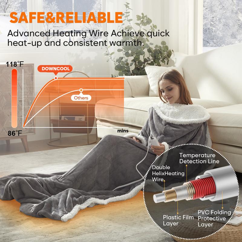 Wearable Electric Heated Blanket